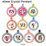 10pcs/lot  Cartoon  glass picture printing products of various sizes  Fridge magnet cabochon