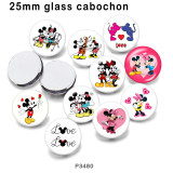 10pcs/lot  Cartoon  glass picture printing products of various sizes  Fridge magnet cabochon