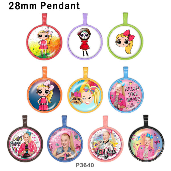 10pcs/lot  girl  glass picture printing products of various sizes  Fridge magnet cabochon
