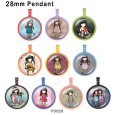 10pcs/lot  doll  glass picture printing products of various sizes  Fridge magnet cabochon