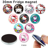 10pcs/lot  Cartoon  glass picture printing products of various sizes  Fridge magnet cabochon