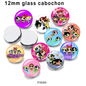 10pcs/lot   Cartoon  girl  glass picture printing products of various sizes  Fridge magnet cabochon