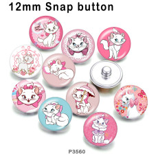 10pcs/lot  Cat  glass picture printing products of various sizes  Fridge magnet cabochon