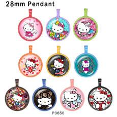 10pcs/lot  Cartoon  glass picture printing products of various sizes  Fridge magnet cabochon