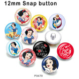 10pcs/lot  Cartoon  princess glass picture printing products of various sizes  Fridge magnet cabochon