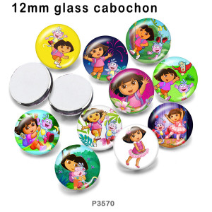 10pcs/lot  dolly  girl  glass picture printing products of various sizes  Fridge magnet cabochon