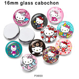 10pcs/lot  Cartoon  glass picture printing products of various sizes  Fridge magnet cabochon