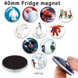 10pcs/lot  Cartoon  Big white  glass picture printing products of various sizes  Fridge magnet cabochon