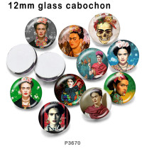10pcs/lot  Designer portrait  glass picture printing products of various sizes  Fridge magnet cabochon