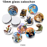 10pcs/lot  Zootopia   glass picture printing products of various sizes  Fridge magnet cabochon