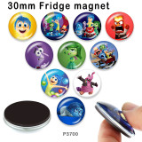 10pcs/lot  Cartoon  glass picture printing products of various sizes  Fridge magnet cabochon