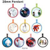 10pcs/lot  Cartoon  Big white  glass picture printing products of various sizes  Fridge magnet cabochon