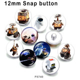 10pcs/lot  Cartoon  robot  glass picture printing products of various sizes  Fridge magnet cabochon