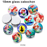 10pcs/lot  princess  glass picture printing products of various sizes  Fridge magnet cabochon