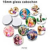 10pcs/lot  princess  glass picture printing products of various sizes  Fridge magnet cabochon