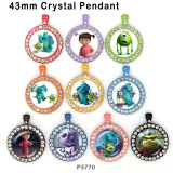 10pcs/lot  Cartoon  glass picture printing products of various sizes  Fridge magnet cabochon