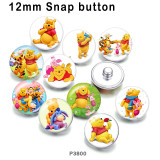 10pcs/lot  Cartoon  The bear glass picture printing products of various sizes  Fridge magnet cabochon