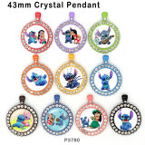 10pcs/lot  Cartoon OHANA  glass picture printing products of various sizes  Fridge magnet cabochon