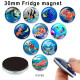 10pcs/lot  Cartoon Turtle  fish glass picture printing products of various sizes  Fridge magnet cabochon