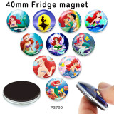10pcs/lot  princess  glass picture printing products of various sizes  Fridge magnet cabochon