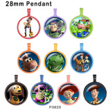 10pcs/lot  Cartoon  glass picture printing products of various sizes  Fridge magnet cabochon