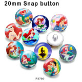 10pcs/lot  princess  glass picture printing products of various sizes  Fridge magnet cabochon