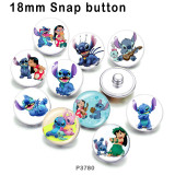10pcs/lot  Cartoon OHANA  glass picture printing products of various sizes  Fridge magnet cabochon