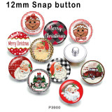 10pcs/lot  Christmas  glass picture printing products of various sizes  Fridge magnet cabochon