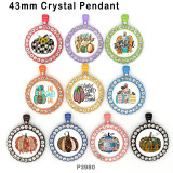 10pcs/lot  Christmas  glass picture printing products of various sizes  Fridge magnet cabochon