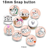 10pcs/lot  Cartoon  Dog  glass picture printing products of various sizes  Fridge magnet cabochon