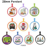 10pcs/lot  Christmas  glass picture printing products of various sizes  Fridge magnet cabochon