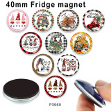 10pcs/lot  Christmas  glass picture printing products of various sizes  Fridge magnet cabochon