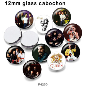 10pcs/lot  Famous music  glass picture printing products of various sizes  Fridge magnet cabochon