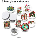 10pcs/lot  Christmas  glass picture printing products of various sizes  Fridge magnet cabochon