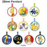 10pcs/lot  Cartoon  glass picture printing products of various sizes  Fridge magnet cabochon