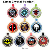 10pcs/lot  Marvel  glass picture printing products of various sizes  Fridge magnet cabochon