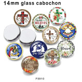 10pcs/lot  Christmas   glass picture printing products of various sizes  Fridge magnet cabochon