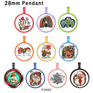 10pcs/lot  Christmas  glass picture printing products of various sizes  Fridge magnet cabochon
