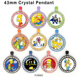 10pcs/lot  Cartoon  glass picture printing products of various sizes  Fridge magnet cabochon