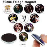 10pcs/lot  Famous music  glass picture printing products of various sizes  Fridge magnet cabochon
