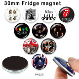 10pcs/lot  Famous music  glass picture printing products of various sizes  Fridge magnet cabochon