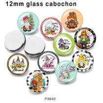 10pcs/lot  Christmas  glass picture printing products of various sizes  Fridge magnet cabochon