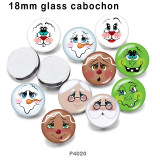10pcs/lot  Christmas  glass picture printing products of various sizes  Fridge magnet cabochon