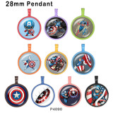 10pcs/lot  Marvel Anime Heroes  glass picture printing products of various sizes  Fridge magnet cabochon