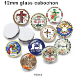 10pcs/lot  Christmas   glass picture printing products of various sizes  Fridge magnet cabochon