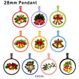 10pcs/lot  Christmas  glass picture printing products of various sizes  Fridge magnet cabochon