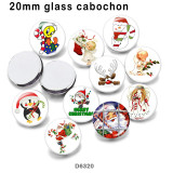 10pcs/lot  Christmas  glass picture printing products of various sizes  Fridge magnet cabochon