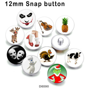 10pcs/lot Christmas  glass picture printing products of various sizes  Fridge magnet cabochon