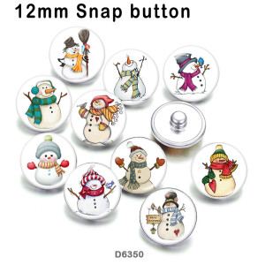 10pcs/lot  Christmas  Snowman  glass picture printing products of various sizes  Fridge magnet cabochon