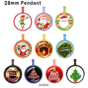 10pcs/lot  Santa Claus glass picture printing products of various sizes  Fridge magnet cabochon